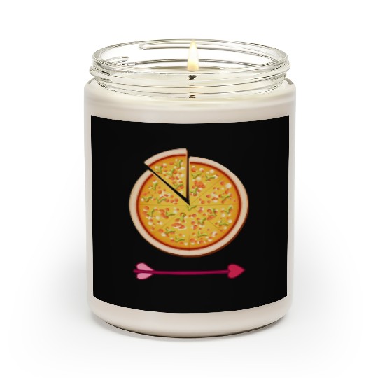 PIZZA is my valentine - Arrow Pointing Left Scented Candles