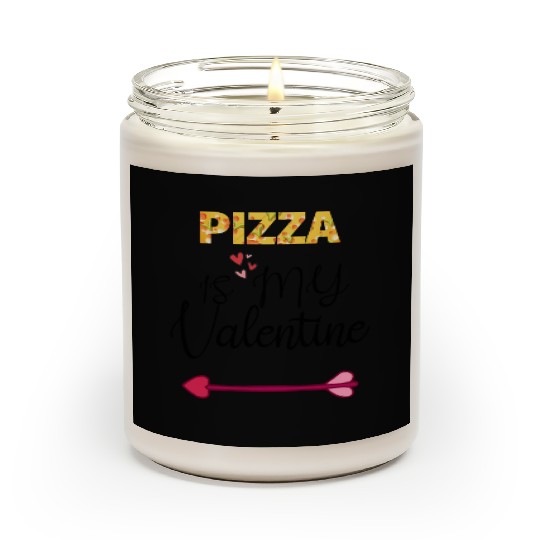 PIZZA is my valentine - Arrow Pointing Right Scented Candles