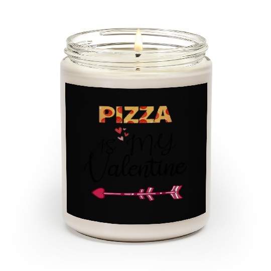 PIZZA is my valentine - Arrow Pointing Right Scented Candles