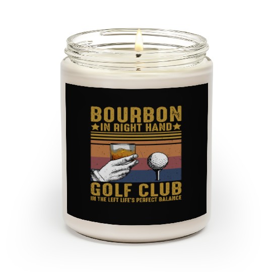 Bourbon Golf Funny Golfer Bourbon Lover Scented Candles