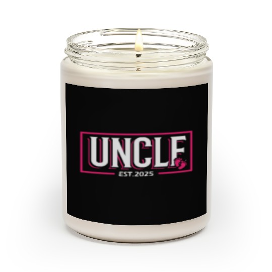Uncle Est 2025 Baby Birth Babysitting Babysitter Scented Candles