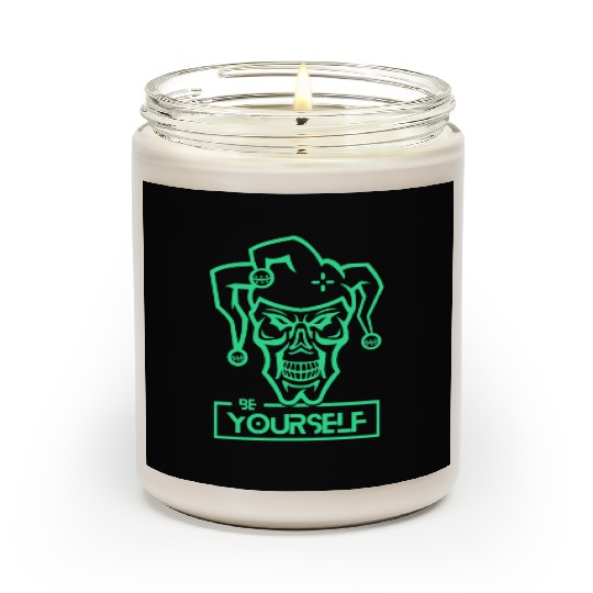 Be Yourself Crazy Joker neon Style Design Scented Candles