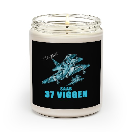 Saab 37 Viggen Swedish Multi Combat Aircraft Scented Candles