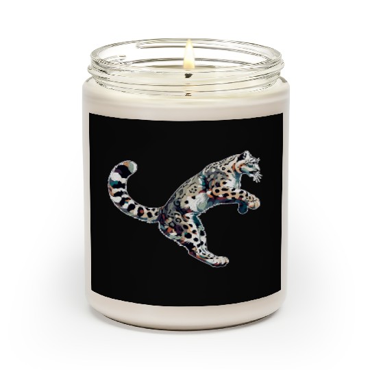 Snow Leopard Leopard White Leopard Scented Candles