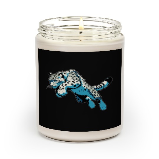 Snow Leopard Leopard White Leopard Scented Candles