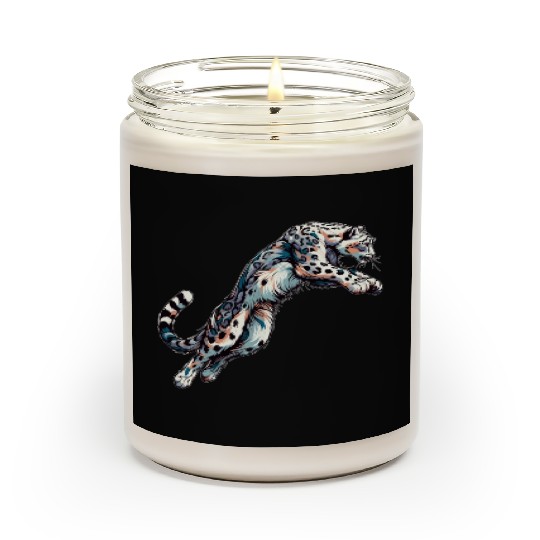 Snow Leopard Leopard White Leopard Scented Candles