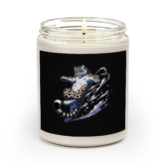 Snow Leopard Leopard White Leopard Scented Candles