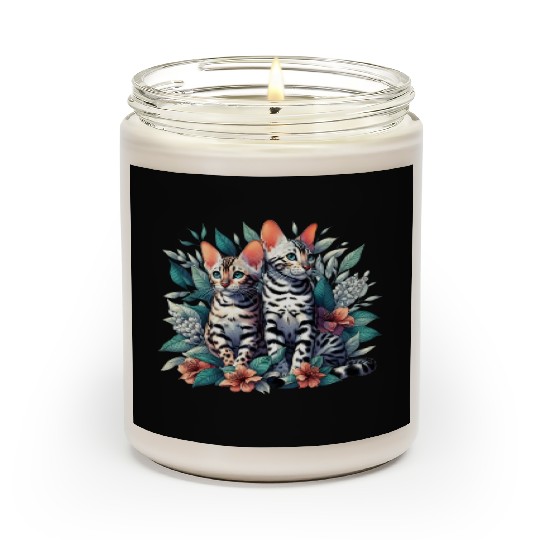 Bengal Kittens Snow Asian Cats Scented Candles