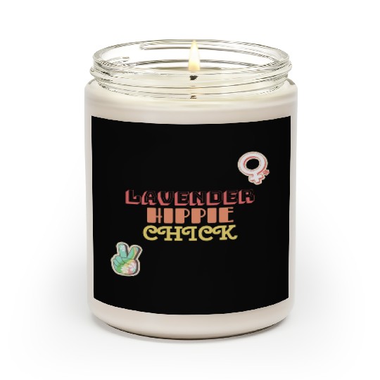 Aromatherapy Lavender Hippie Chick Scented Candles