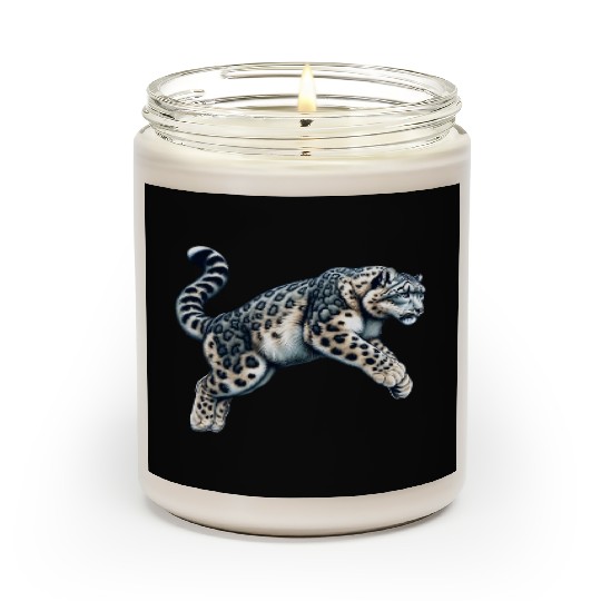 Snow Leopard Leopard White Leopard Scented Candles