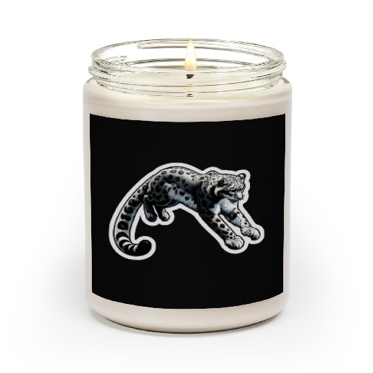 Snow Leopard Leopard White Leopard Scented Candles
