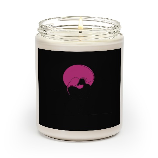 Lesbian Couple Elegant LGBT Line Art Scented Candles
