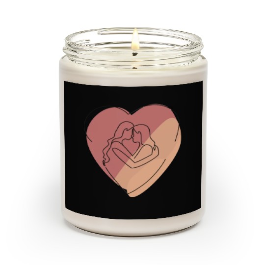 Lesbian Couple in Heart Scented Candles