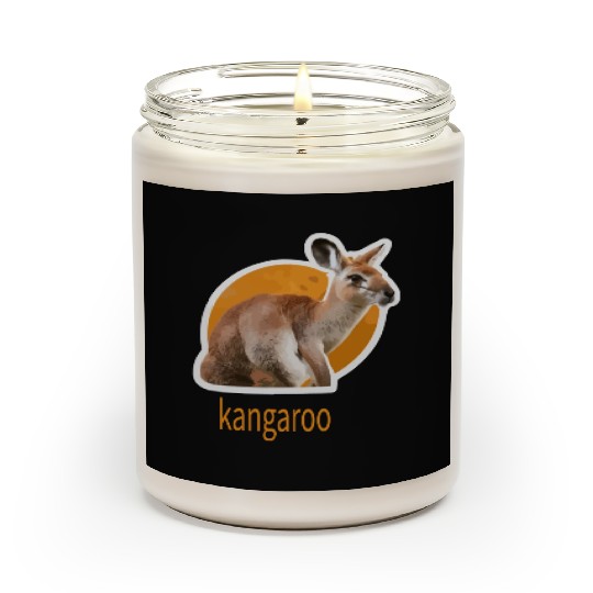 kangaroo animal design Scented Candles