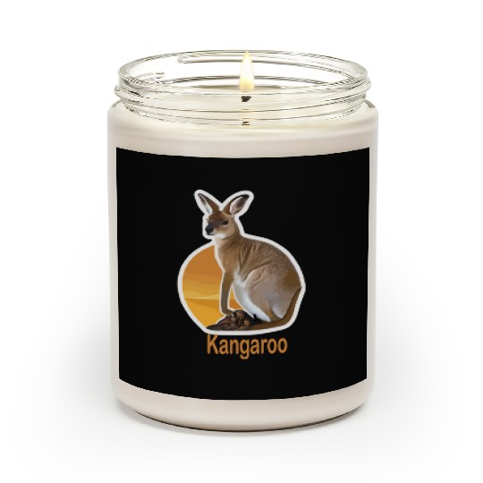 cute kangaroo animal Scented Candles