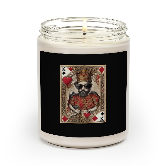 Mens King of Hearts Scented Candles Cool Scented Candles for Guys