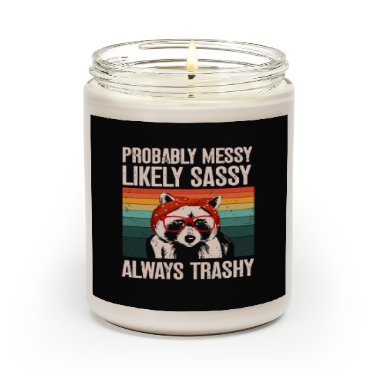 Funny Raccoons Trash Panda Racoon Lovers Scented Candles