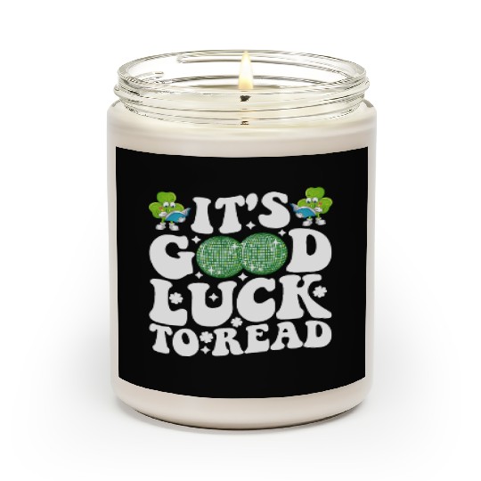 It's Good Luck To Read St Patricks Day Disco Ball Scented Candles