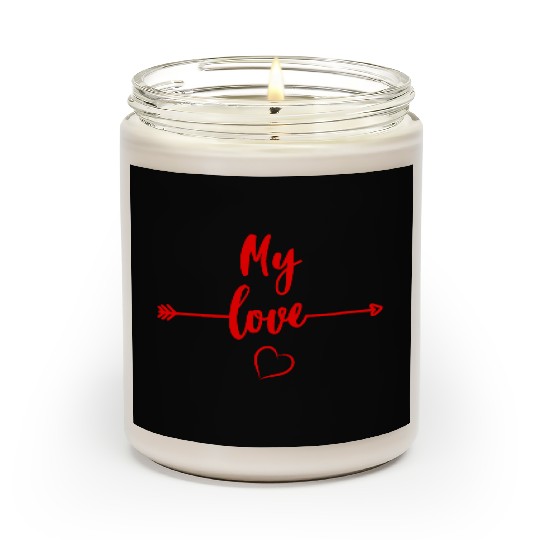 My Love (Red Arrow to Left) Scented Candles
