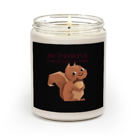 Thanksgiving Chipmunk Be Thankful Scented Candles