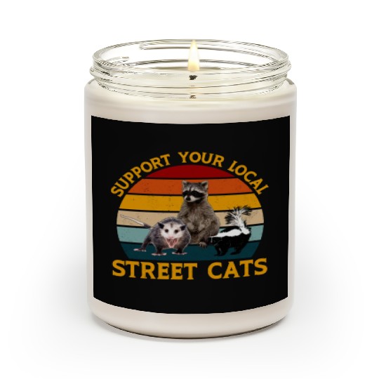 Support Your Local Street Cats Scented Candles,Opossum