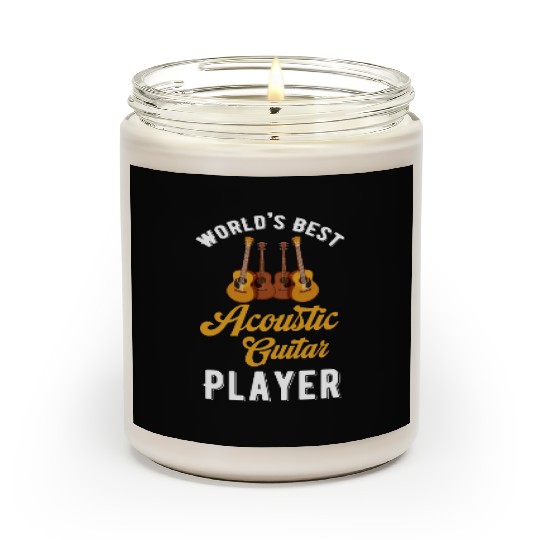World's Best Acoustic Guitar Player Rocker Band Scented Candles
