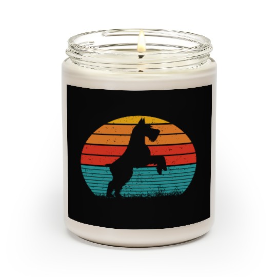 Schnauzer Dog Sunset Scented Candles