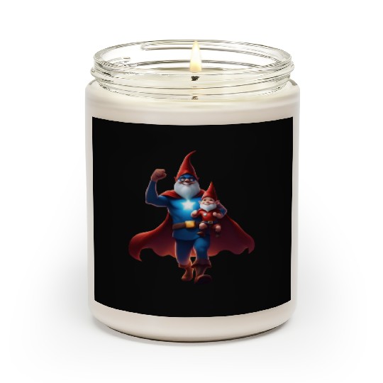 A Father's Day Gnome as a superhero dad Scented Candles