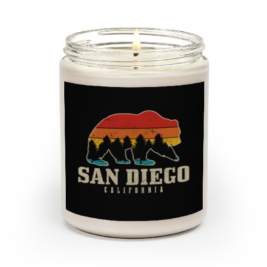 San Diego California Bear Souvenir Scented Candles