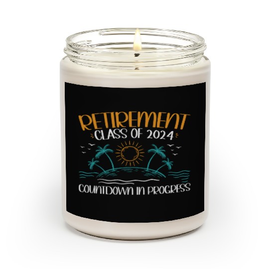 2024 Retirement Countdown Beach Scented Candles