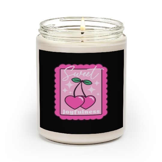 Sweet Joyfulness Cherry Hearts Stamp Scented Candles
