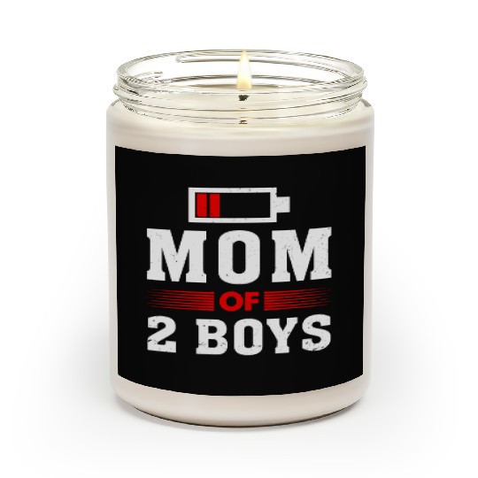 Mom of 2 Boys Mom and Son Matching Mom Scented Candles