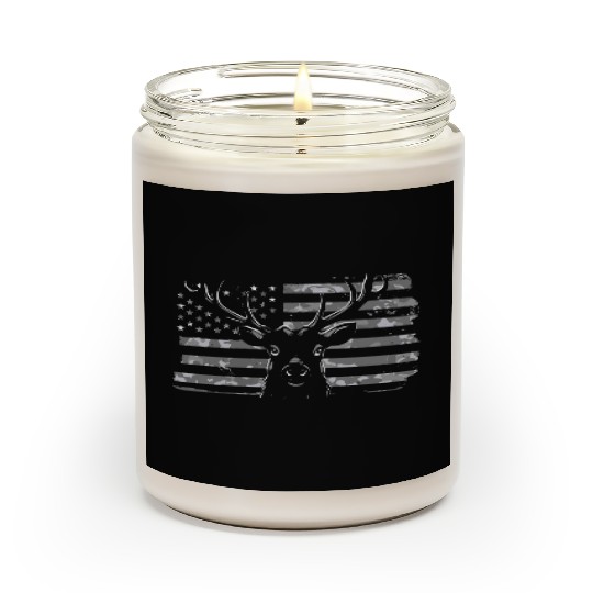 Patriotic deer camouflage 4th of july Scented Candles