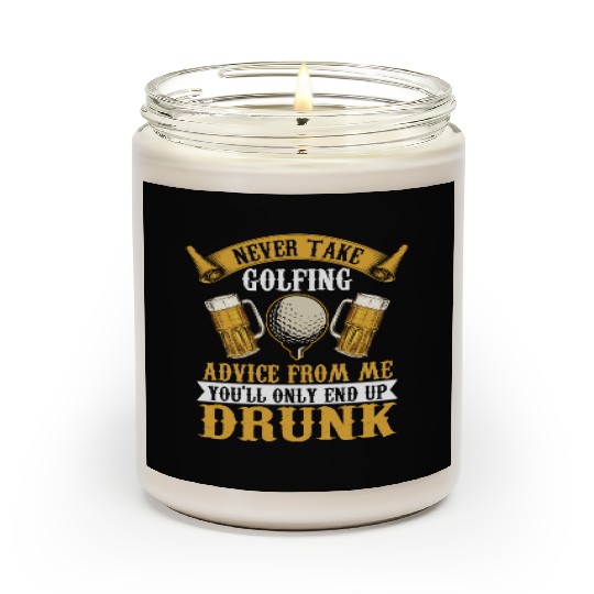 Funny golf beer golfing Scented Candles
