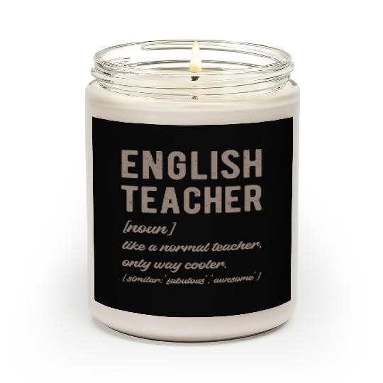 English Teacher Defined - Funny Retro Scented Candles