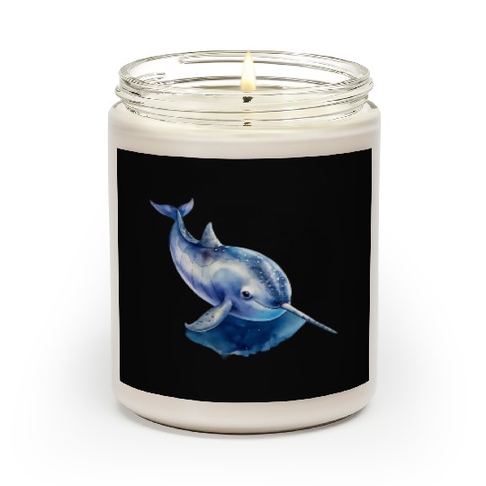 Narwhal Whale Scented Candles