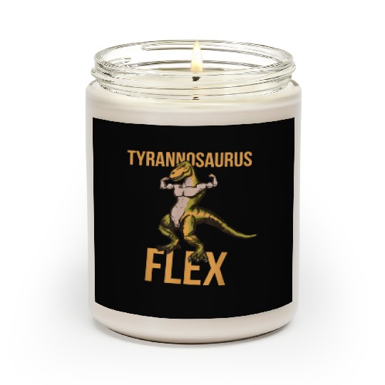 Tyrannosaurus Flex Weightlifting Powerlifting Scented Candles
