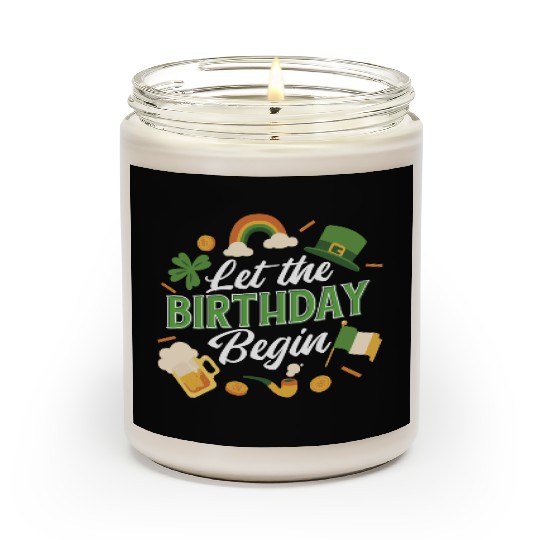 Irish Birthday Celebration Festive St. Scented Candles