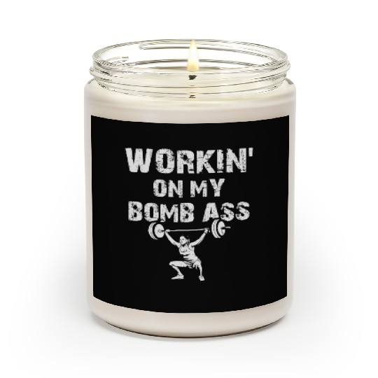 Fitness gym workout Bodybuilder Girl Scented Candles