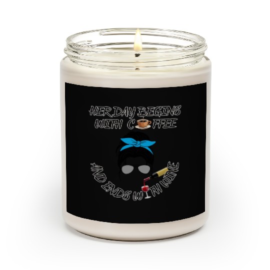 Starts with coffee, ends with wine Scented Candles