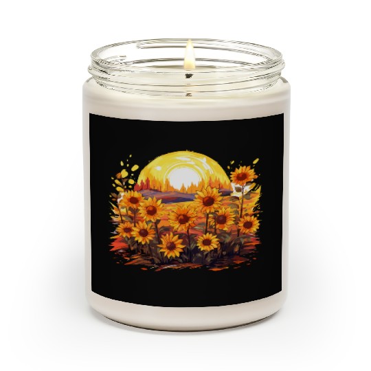 Sunflower Bloom Floral Summer Nature for a Scented Candles