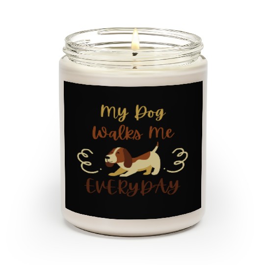 Brown Typography Quotes Dog Lover Scented Candles
