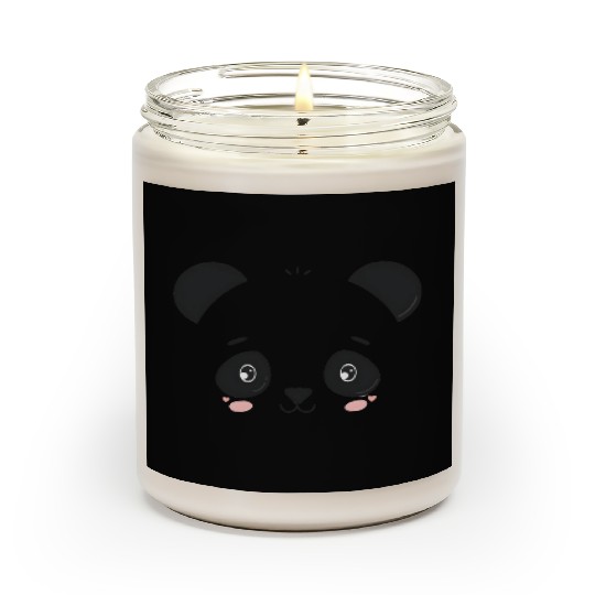 Minimalist Kawaii Adorable Panda Face Scented Candles