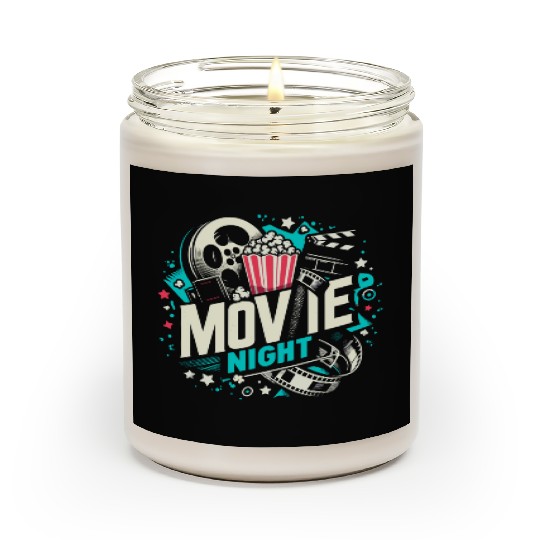 Movie Night Popcorn Film Theatre Cinema Ticket Scented Candles