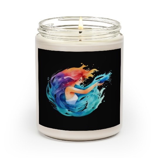 Color splash zodiac: Aquarius Scented Candles