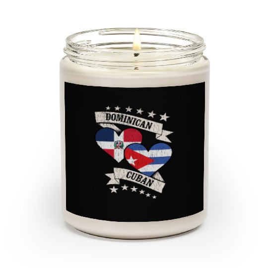 Dominican Cuban Heart Flags Dominican Republic Cub Scented Candles