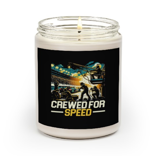 Pit Crew Race Car Racing Race Track Motorsport Scented Candles