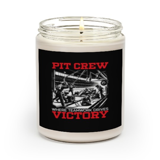 Pit Crew Race Car Racing Race Track Motorsport Scented Candles