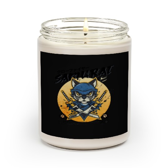 Samurai Cat, Ninja Cat, Cat Assassin, Warrior Cat Scented Candles