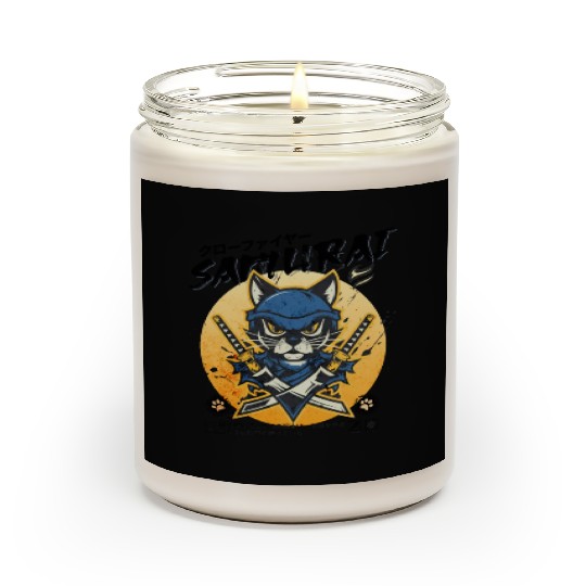 Samurai Cat, Ninja Cat, Cat Assassin, Warrior Cat Scented Candles